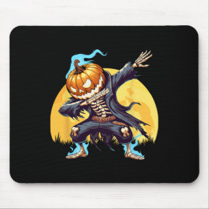 Skeleton Headless Pumpkin Dab Dance Boys Halloween Muismat
