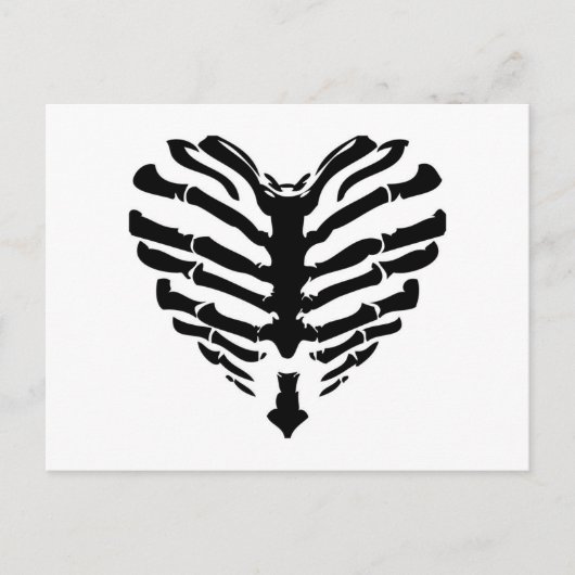 Skeleton Heart Briefkaart (Voorkant)