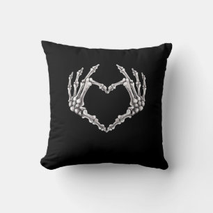 Skeleton Heart en Hands Gothic Halloween Costume Kussen