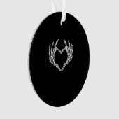 Skeleton Heart en Hands Gothic Halloween Costume Ornament (voorkant)
