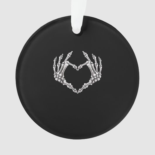 Skeleton Heart en Hands Gothic Halloween Costume Ornament (voorkant)