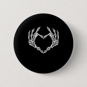 Skeleton Heart en Hands Gothic Halloween Costume Ronde Button 5,7 Cm