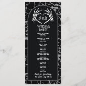 Skeleton Heart Halloween Welkomstceremonie Programmakaart (Achterkant)