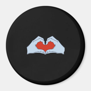 Skeleton Heart Hands Classic & Basic Halloween Magneet