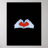 Skeleton Heart Hands Classic & Basic Halloween Poster (Voorkant)