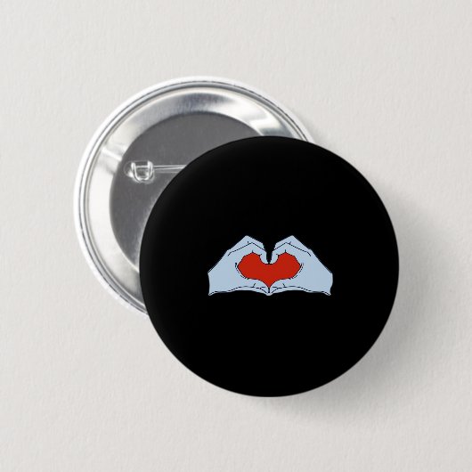 Skeleton Heart Hands Classic & Basic Halloween Ronde Button 5,7 Cm (Voorkant /achterkant)