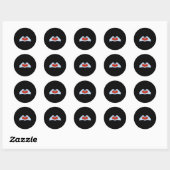 Skeleton Heart Hands Classic & Basic Halloween Ronde Sticker (Vel)