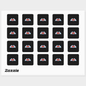 Skeleton Heart Hands Classic & Basic Halloween Vierkante Sticker (Vel)