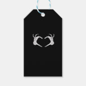 Skeleton Heart Hands Classic Cadeaulabel (Voorkant)