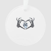 Skeleton Heart Hands Classic Design voor Halloween Ornament (voorkant)