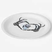 Skeleton Heart Hands Classic Design voor Halloween Papieren Bordje (Gekanteld)