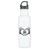 Skeleton Heart Hands Classic Design voor Halloween Waterfles (Voorkant)