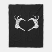 Skeleton Heart Hands Classic Fleece Deken (Voorkant)