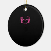 Skeleton Heart Hands Classic Keramisch Ornament (Links)