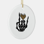Skeleton Heart Hands Classic Keramisch Ornament (Rechts)