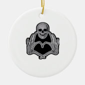 Skeleton Heart Hands Classic Keramisch Ornament (Voorkant)