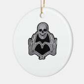 Skeleton Heart Hands Classic Keramisch Ornament (Links)