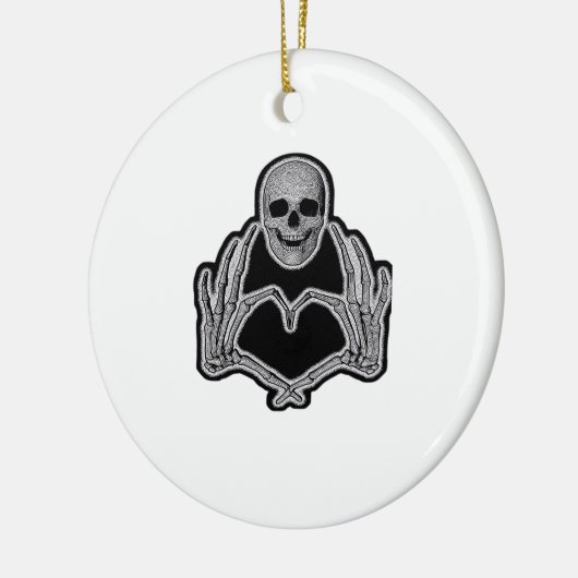 Skeleton Heart Hands Classic Keramisch Ornament (Links)