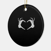 Skeleton Heart Hands Classic Keramisch Ornament (Links)