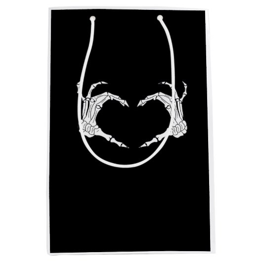Skeleton Heart Hands Classic Medium Cadeauzakje (Voorkant)