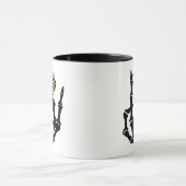 Skeleton Heart Hands Classic Mok (Midden)