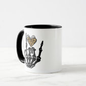 Skeleton Heart Hands Classic Mok (Voorkant links)