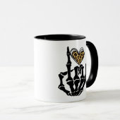 Skeleton Heart Hands Classic Mok (Voorkant rechts)