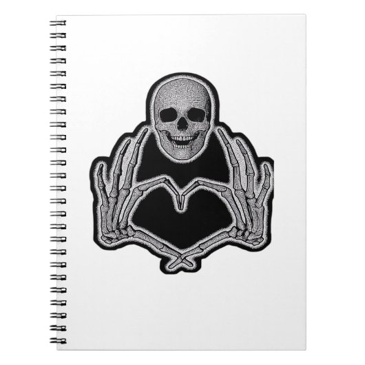 Skeleton Heart Hands Classic Notitieboek (Voorkant)
