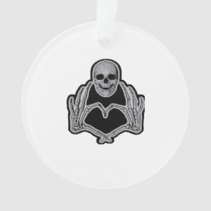 Skeleton Heart Hands Classic Ornament