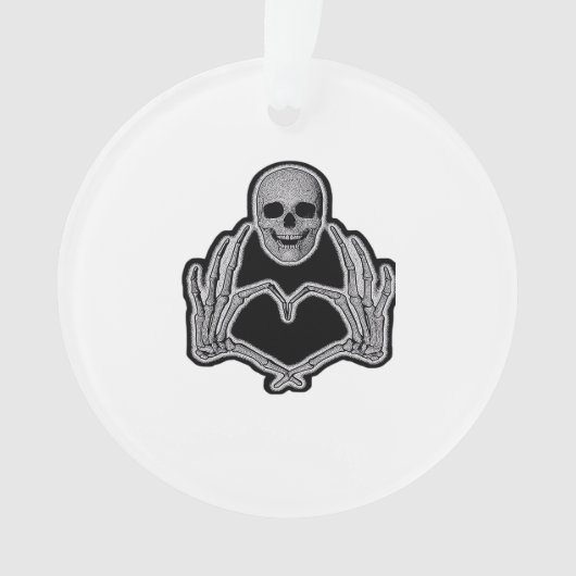 Skeleton Heart Hands Classic Ornament (voorkant)