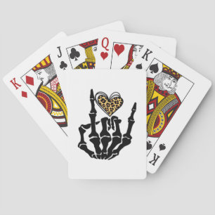Skeleton Heart Hands Classic Pokerkaarten