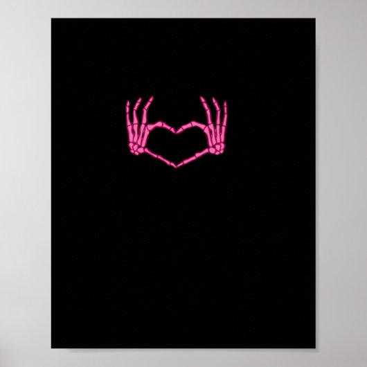Skeleton Heart Hands Classic Poster (Voorkant)