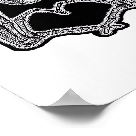 Skeleton Heart Hands Classic Poster (Hoek)