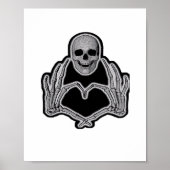 Skeleton Heart Hands Classic Poster (Voorkant)