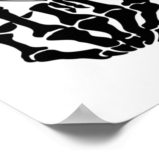 Skeleton Heart Hands Classic Poster (Hoek)