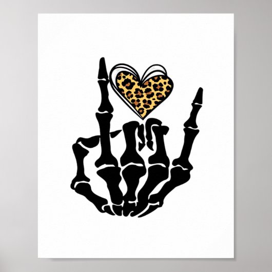 Skeleton Heart Hands Classic Poster (Voorkant)