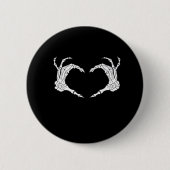 Skeleton Heart Hands Classic Ronde Button 5,7 Cm (Voorkant)