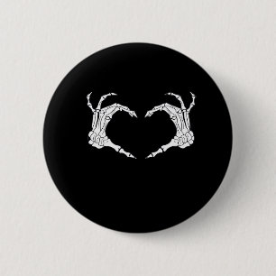 Skeleton Heart Hands Classic Ronde Button 5,7 Cm