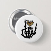Skeleton Heart Hands Classic Ronde Button 5,7 Cm (Voorkant /achterkant)