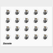 Skeleton Heart Hands Classic Ronde Sticker (Vel)