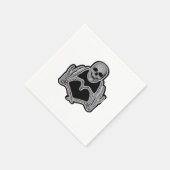 Skeleton Heart Hands Classic Servet (Hoek)