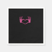 Skeleton Heart Hands Classic Servet (Voorkant)