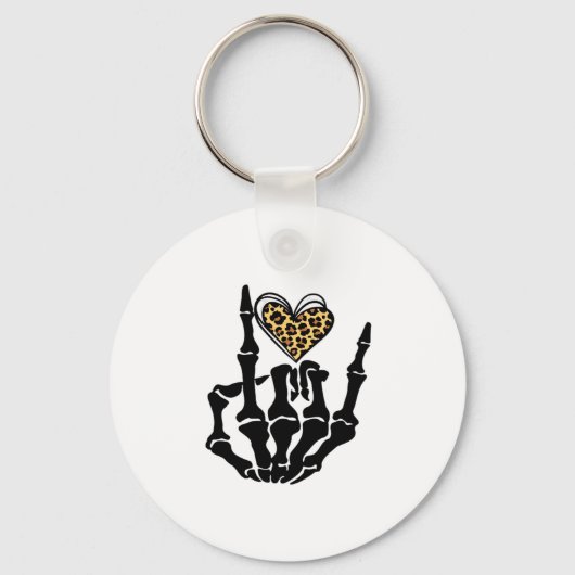 Skeleton Heart Hands Classic Sleutelhanger (Voorkant)