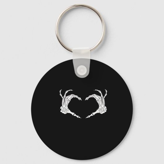 Skeleton Heart Hands Classic Sleutelhanger (Voorkant)