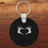 Skeleton Heart Hands Classic Sleutelhanger (Voorkant)