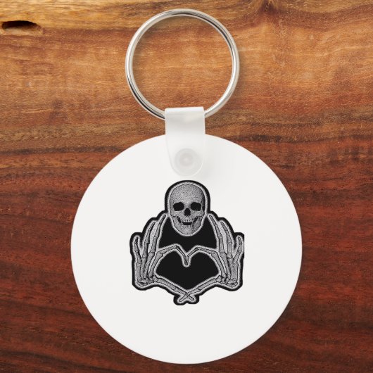 Skeleton Heart Hands Classic Sleutelhanger (Voorkant)