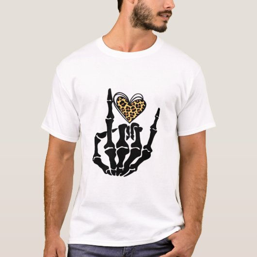 Skeleton Heart Hands Classic T-shirt (Voorkant)