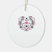 Skeleton Heart Hands Classic Viral Keramisch Ornament (Links)