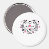 Skeleton Heart Hands Classic Viral Magneet (Voorkant / Achterkant)
