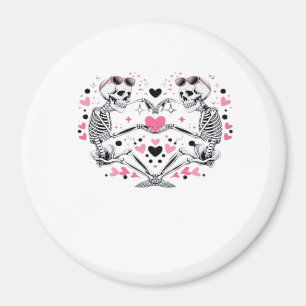 Skeleton Heart Hands Classic Viral Magneet